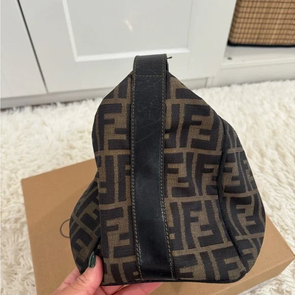 Authentic Fendi Zucca Canvas Handbag/Vanity Bag - Picture 10 of 11